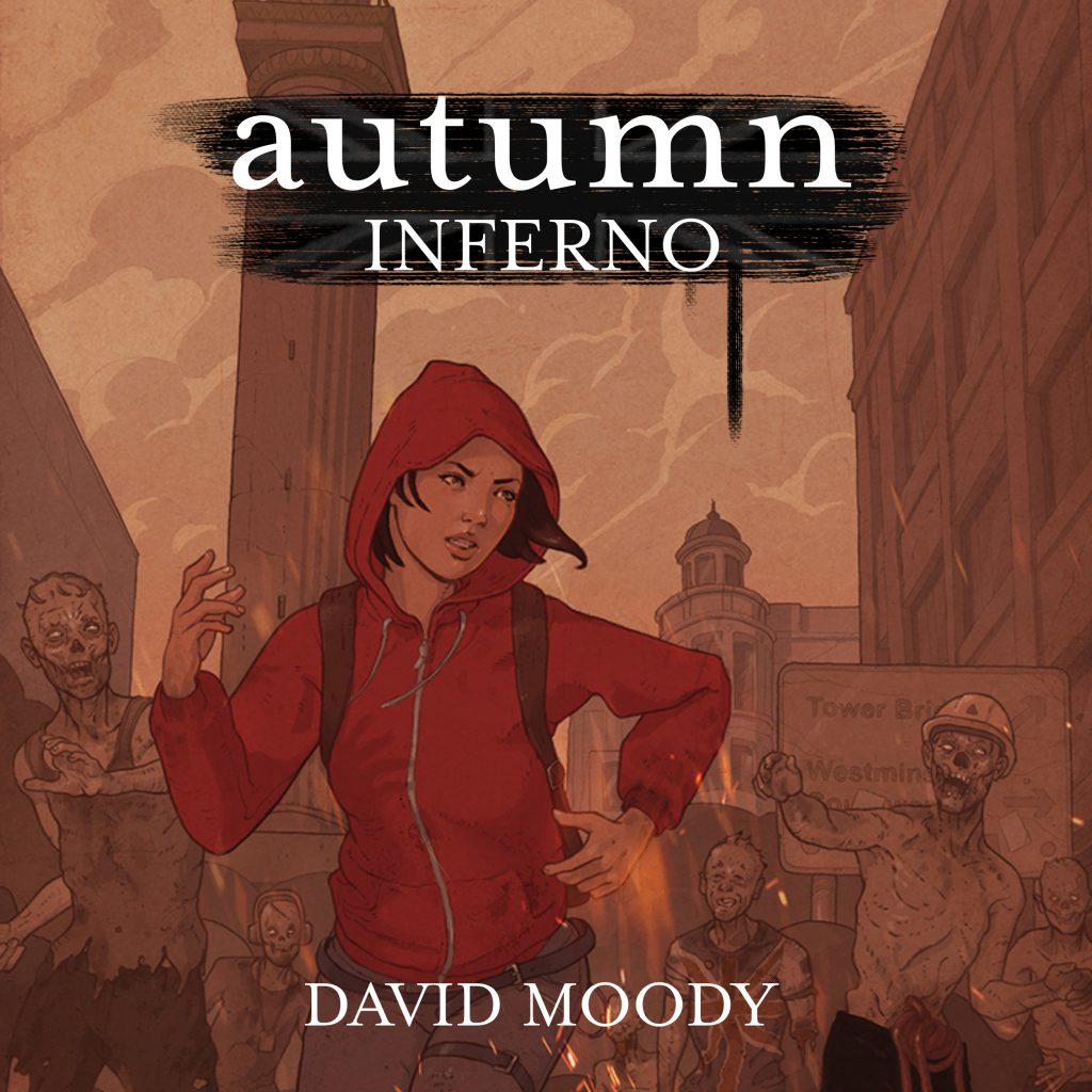 Autumn: Inferno by David Moody - audiobook cover. Narrated by Aubrey Parsons. Art by Craig Paton